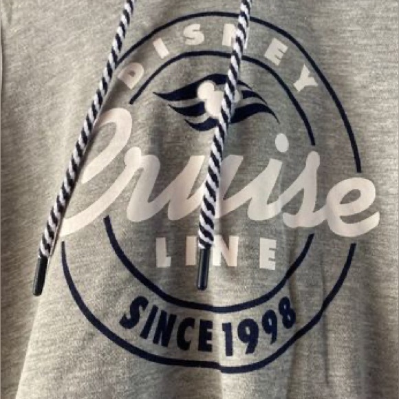 NWOT Disney Cruise Heather Gray Swim Cover Up Hoodie, with Emblem, Sleeveless - Picture 5 of 8